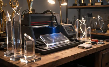 Trophy shop engraving acrylic award plaques